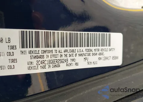 2014 Chrysler Town & Country Touring из США, поврежденный, VIN 2C4RC1BG6ER256249